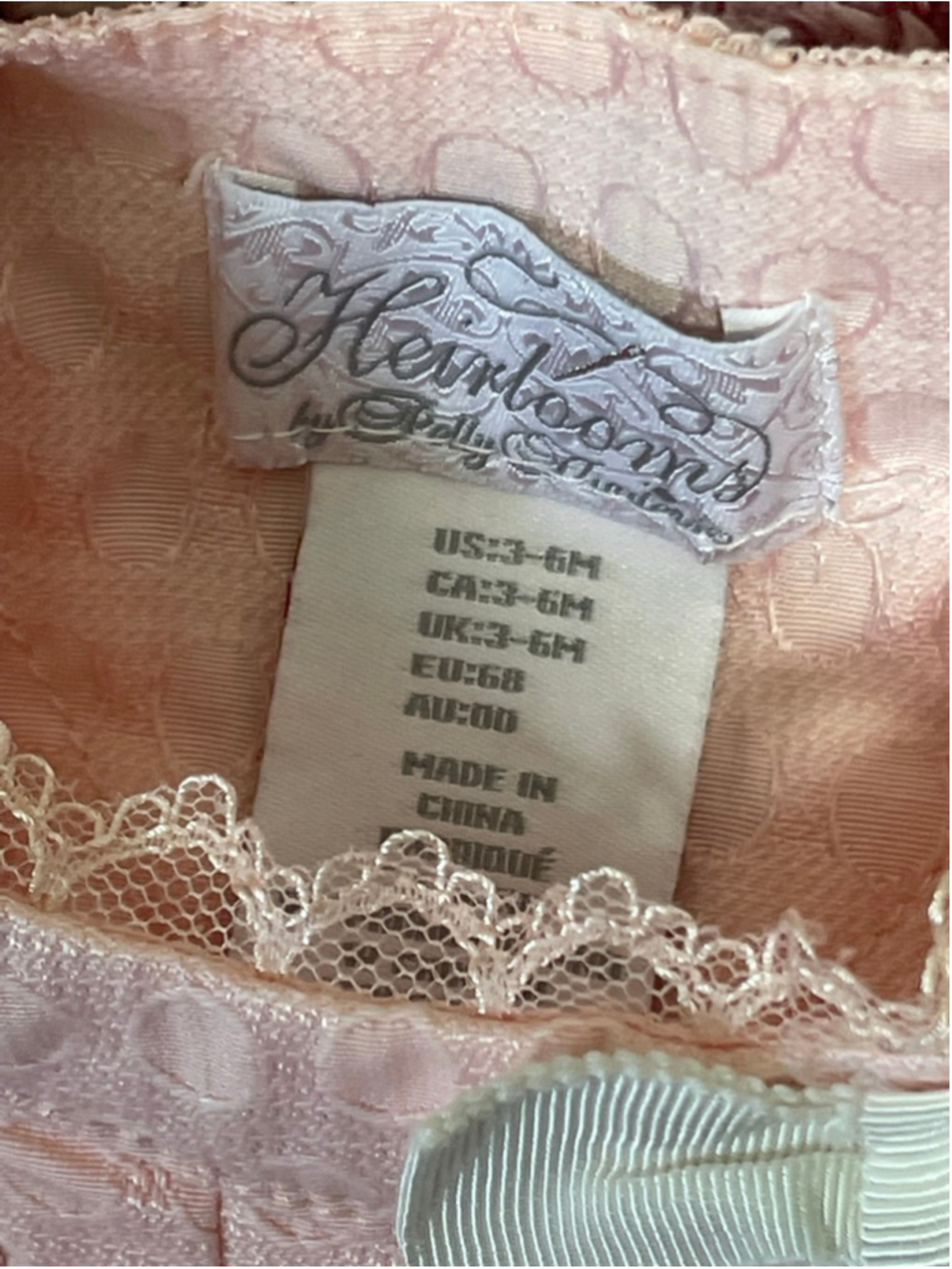 Girls Heirlooms by Polly Flinders Pink 3-6 Months - Picture 5 of 7